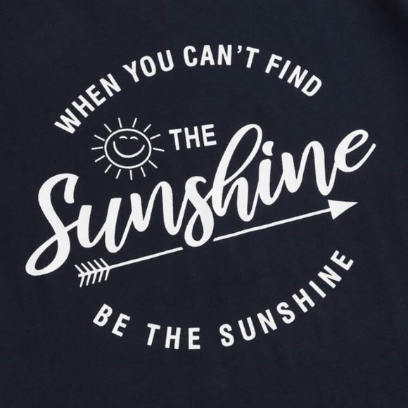 CLEARANCE When You Can’t Find The Sunshine Navy Graphic Tee - Picture 3 of 3